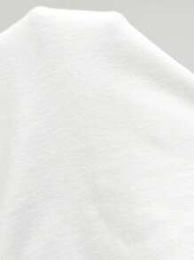 Florisole T-shirt ample bohème à col en V à manches courtes, décontracté et polyvalent - Blanc - Voir 6