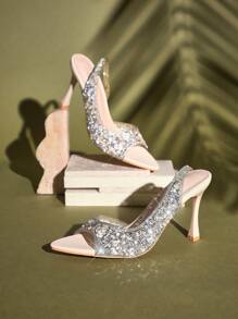 SHUZIA 女士水钻高跟凉鞋