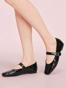 CUCCOO DOLLMOD Women's Simple & Practical Versatile Flat Dance Shoes, Korean & Japanese Style - Black - View 4