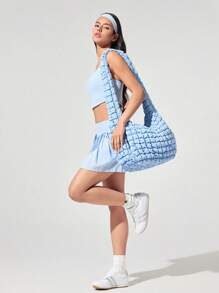 GLOWMODE Quilted Water-Resistant Carryall Shoulder Bag - Blue - View 5