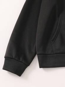 SHEIN 青少年男孩休闲宽松舒适百搭百搭连帽运动衫，适合中学生和大学生