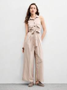 CUCCOO BIZCHIC 女士休闲卡其色百搭平底乐福鞋 - 卡其色 - 查看 10