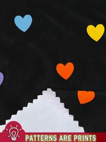 SHEIN LUNE 女士极简爱心圆领修身短袖T恤，适合春夏穿着，情人节服装，休闲场合。 - 彩色 - 查看 4