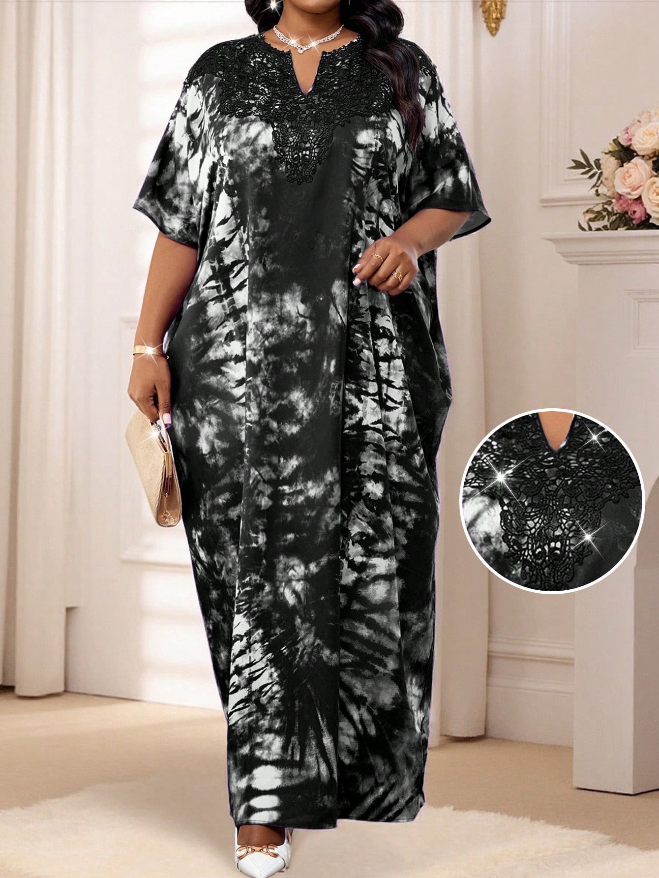 Fleurora فستان أنيق مصنوع من نسيج محاك بالألوان ال...