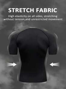 Manfinity Sport Corelite Men's Sports Set: Short Sleeve T-Shirt And Shorts, Fashionable For Summer Workout Clothes Running Sets, For Back To School