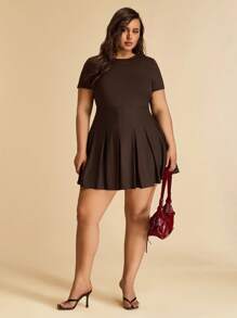 SHEIN BAE Quần áo nữ cỡ lớn, Quần áo cho người có thân hình đầy đặn, Quần áo đi biển mùa hè, Hẹn hò, Đi chơi, Lễ hội âm nhạc, Lễ hội nhạc đồng quê, Tụ tập tiệc tùng, Quần áo ngày lễ, Quần áo hòa nhạc, Quần áo dự tiệc Carnival, Quần áo lễ hội, Quần áo phong cách Ins, Quần âu kaki, Quần áo công sở, Quần áo đi làm, Đồ đi làm, Váy ngắn tay, Váy sinh nhật cho nữ, Váy đi biển cho nữ - màu nâu - Xem 4