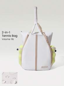 GLOWMODE Mochila para raquetes com alças ajustáveis de 19L para quadra, armazenamento multicamadas, tênis, golfe, uso casual diário