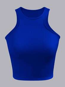 INAWLY Women Solid Color Sleeveless Athletic Tank Top, Fashionable For Summer