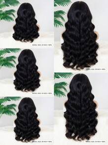 5x5 预拔无胶蓬松波浪假发 预剪透明蕾丝闭合假发 16-30 英寸 180% 密度预漂白结卷发雷米真人发假发 - SNatural - 查看 4