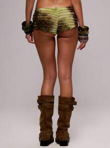 MUSERA Ruched Washed Tone Mesh Mini Shorts Spring, Summer, Holiday, Festival, Rave, Grunge, Cool Girl, Y2K Punk's