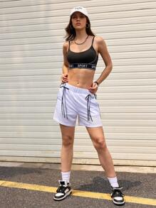Streetz SHEIN Sport Shorts deportivos de moda para mujer, adecuados para el verano