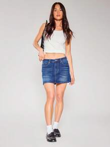 MUSERA Low Rise Denim Mini Skirt Spring Summer Cute Vacation 90's Y2k  Fall Autumn Evening Party Elegant Christmas