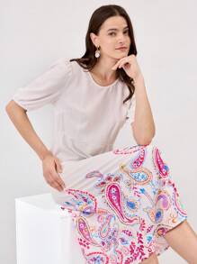 Miaspire 女士长款休闲连衣裙、简约时尚、日常穿着