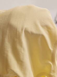 SHEIN BAE Áo tank top dệt kim kẻ sọc cổ tròn đơn giản, thích hợp cho mùa hè, đi ăn trưa, hẹn hò, đi làm, thư giãn, du lịch trên tàu, hoặc ở Ibiza. - Màu vàng - Xem 10