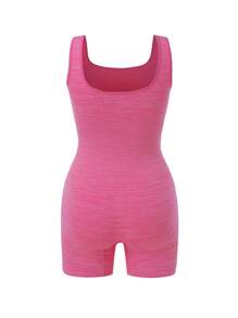 SHEIN 1pc Women Seamless Bodysuit & Leggings, Comfortable Slimming Shapewear