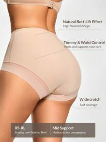 SHEIN 2pcs Women Mesh Patchwork Slimming Bodysuit Set - Multicolor - View 2