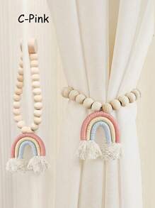 1 dây buộc rèm cửa từ tính cầu vồng có dây đeo hạt, trang trí rèm cửa cho phòng khách, phòng ngủ, nhà bếp, phòng ăn, quà tặng sinh nhật, tốt nghiệp - Nhiều màu - Xem 12