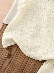 SHEIN Vintaside Kids 2pcs/Set Baby Girls 0-3Y Sweet Casual Outdoor Cap Sleeve T-Shirt + Shorts, Spring/Summer