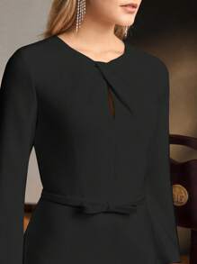 MOTF Soiréza TWIST ZIPPER DRESS - Black - View 2