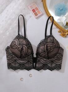 Scallop Lace Underwire Lingerie Bra