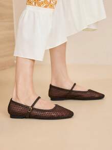 MOTF PREMIUM WOMEN COMFORTABLE MINIMALIST FLAT SHOES, VERSATILE FOR COMMUTING, SUITABLE FOR HALLOWEEN FOR CHRISTMAS - Chocolate Brown - View 5