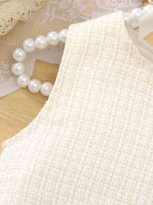 2pcs/Set Baby GirlFashion Camisole And Straight Leg Pants Outfit - Apricot - View 6