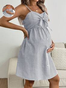 SHEIN Casual Nursing Sundress For Pregnant Women