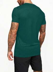 Manfinity Sport Corelite Manfinity Fitness 男式字母图案运动 T 恤健身上衣基本款 T 恤男式图案 T 恤男式慢跑裤健身服跑步 T 恤和背心