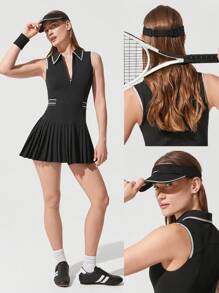 GLOWMODE No Bad Days Sweat-Wicking Quick-Dry Adustable Logo Visor Gym Running Jogging Training Daily Casual Wear - Black - View 7