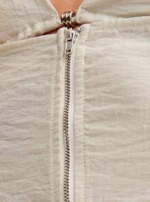 Nöista 拉链无袖上衣和比基尼，两件套合一——时尚夏夜外出的时尚之选 - 灰色 - 查看 3