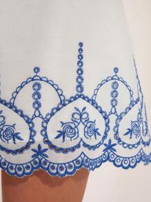 COSMINA Chân váy chữ A in họa tiết cổ điển dành cho nữ - trắng - Xem 3