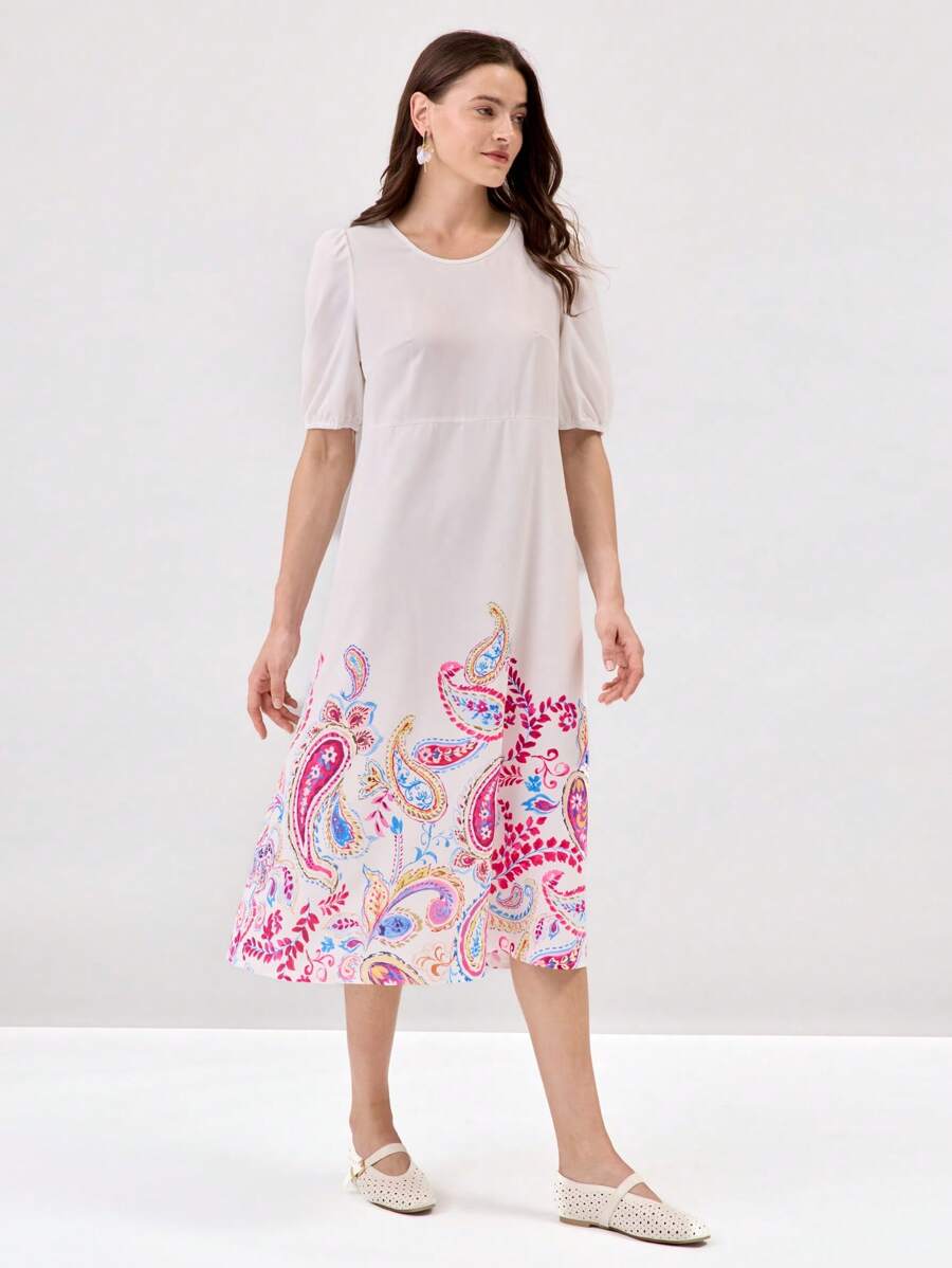 Miaspire 女士长款休闲连衣裙、简约时尚、日常穿着