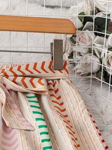 Breezaya 女士条纹系腰阔腿宽松休闲裤 - 彩色 - 查看 4