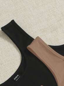 SHEIN EZwear Set de 3 blusas de tirantes ligeras con estampado de leopardo, adecuadas para vacaciones de verano - Multicolor - Ver 4