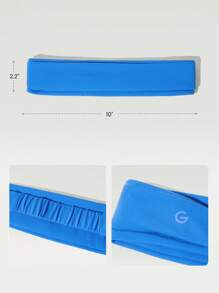 GLOWMODE FeatherFit™-Air Work It Sweat-Absorbent Training Headband Gym - Blue Power - View 5