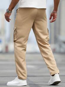 Manfinity LEGND Men's Casual Straight Leg Cargo Pants With Multiple Pockets