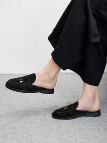 CUCCOO BIZCHIC Women's Casual Black All-Match Versatile Flat Slip-On Shoes For Christmas - Black - View 9