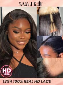 TrueHD Invisible HD Lace Frontal Only Silky Straight Human Hair 13x4 Full Frontal Single Undetectable HD Lace Frontal 1pc 10-20 Inch Natural Black Pre Plucked For Women
