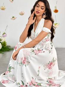 Modelyn 浪漫别致的小众设计年轻女士长裙，夏季 - 白色 - 查看 7