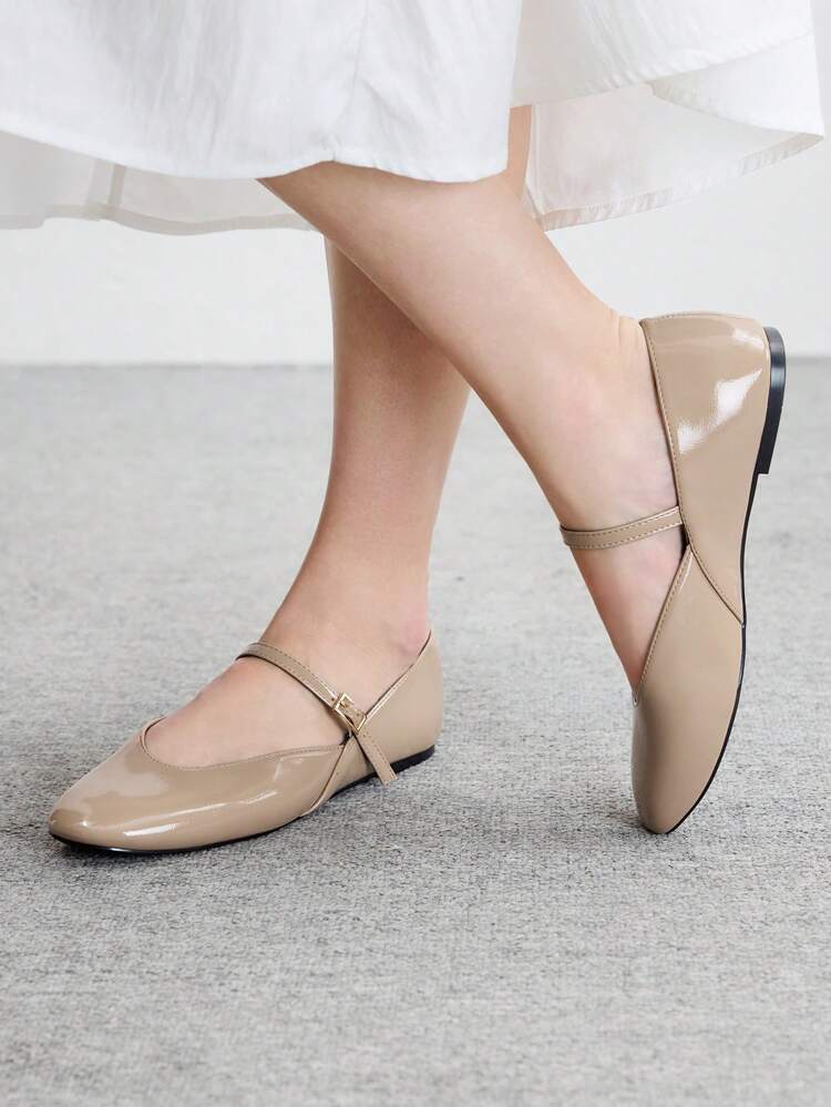 CUCCOO BIZCHIC Women Casual Simple Mary Jane Flat Shoes, Versatile For Commuting For Christmas Spring Shoes