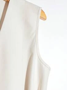 Franclia Women's Elegant Office Commute Tie-Waist Vest Top