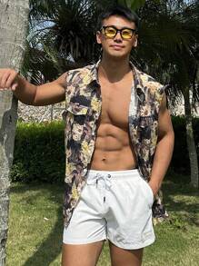 DAZY Summer Floral Plant All-Over Print Casual Beach Shirt For Men Vacation - Multicolor - View 4