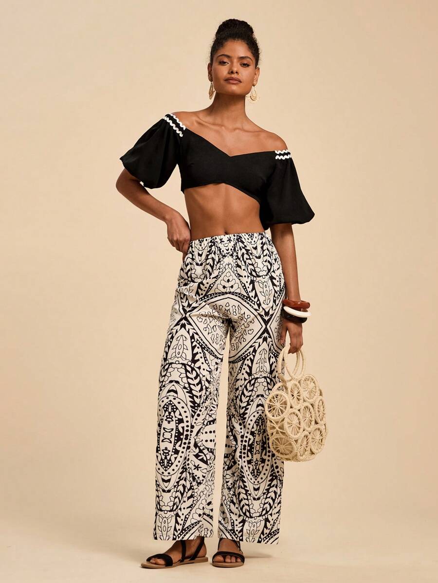 Travachic Conjunto de dos piezas para mujer para uso diario, conjunto de 2 piezas para mujer, conjunto de dos piezas para mujer, conjuntos de verano para mujer, adecuado para vacaciones, ropa de resort para mujer, atuendos de playa para mujer de resort, conjunto de dos piezas para mujer, vacaciones