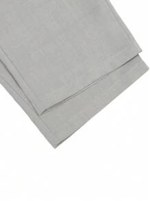 Manfinity Homme Men's Solid Color Casual Pants, Fashionable For Summer - Light Grey - View 5