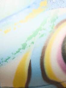 TypaGal Bikini de traje de baño casual de vacaciones con rayas retorcidas de colores contrastantes