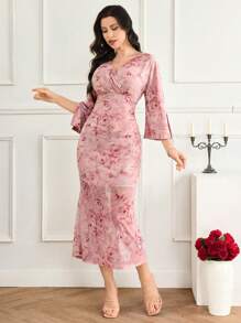Modelyn Vestido entallado con estampado floral para mujer - Rosa - Ver 5