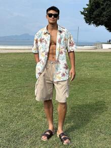 DAZY 多色花卉印花男士度假衬衫套装 - 彩色 - 查看 3