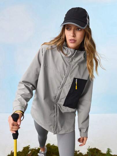 In My Nature 女士户外运动风衣夹克，适合露营、徒步旅行和通勤