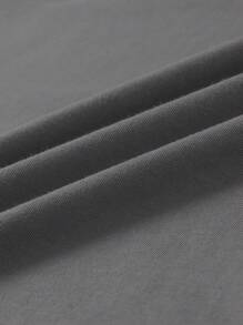 INAWLY 女士休闲日常百搭字母与山峰印花短袖 T 恤 - 深灰色 - 查看 6