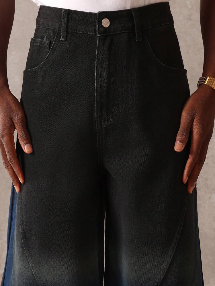 Baggy Knee Length Denim Shorts